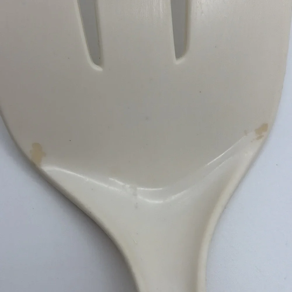 Vintage Ekco Spice of life Hard Plastic Melamine Slotted Spatula